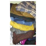 Room FULL of Clothes, Shoes, Hats, Coats, Blankets, Jeans, and More. See Pics! All Sizes, New, Like New and Gently Used. Shelving and Hangers are NOT INCLUDED. Small area in Room is used for personal 
