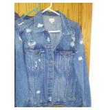 Ladies Denim Jackets (2) and Vest (2). Sizes Approx 3x, Xl and L.