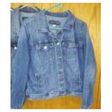 Ladies Denim Jackets (2) and Vest (2). Sizes Approx 3x, Xl and L.