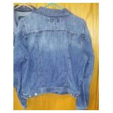 Ladies Denim Jackets (2) and Vest (2). Sizes Approx 3x, Xl and L.