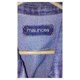 Ladies Denim Jackets (2) and Vest (2). Sizes Approx 3x, Xl and L.