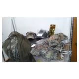 Camo Hunting Netted Pants (3) Hood, Knife, Survival Tool and More.