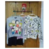 Peanuts Book, Sweatshirts (2) and T-Shirts (2).