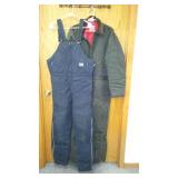 Mens Outerwear Coveralls and Bib Overalls.  Appears Hardly Worn.