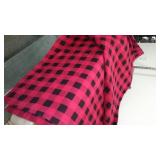 Denim Quilt, Packers Blanket Throw.  Quilt is 78 x 58, Throw is 54 x 48 in. (needs small repair).