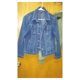 Ladies Denim and Flight Style Jacket. Size Small.