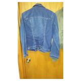 Ladies Denim and Flight Style Jacket. Size Small.