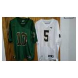 Football and Hockey Jerseys (4) Browns, Notre Dame.