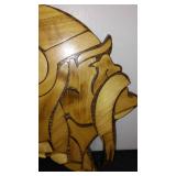 Wood Viking Wall Décor. Approx. 15 x 17 in.