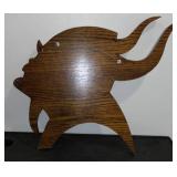 Wood Viking Wall Décor. Approx. 15 x 17 in.