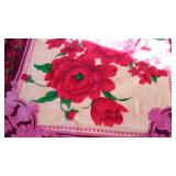 Plush Blanket, Gorgeous! Approx. 7 ft. 7 ft.  WOW! Thick, Plush, Print the same on both sides.