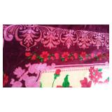 Plush Blanket, Gorgeous! Approx. 7 ft. 7 ft.  WOW! Thick, Plush, Print the same on both sides.