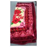 Plush Blanket, Gorgeous! Approx. 7 ft. 7 ft.  WOW! Thick, Plush, Print the same on both sides.