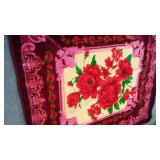 Plush Blanket, Gorgeous! Approx. 7 ft. 7 ft.  WOW! Thick, Plush, Print the same on both sides.