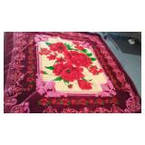 Plush Blanket, Gorgeous! Approx. 7 ft. 7 ft.  WOW! Thick, Plush, Print the same on both sides.