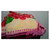 Plush Blanket, Gorgeous! Approx. 7 ft. 7 ft.  WOW! Thick, Plush, Print the same on both sides.