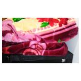 Plush Blanket, Gorgeous! Approx. 7 ft. 7 ft.  WOW! Thick, Plush, Print the same on both sides.