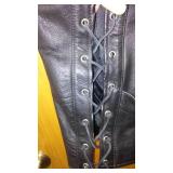 Harley Davidson Leather Vest (3XT) Snap Front, Lace Sides, Eagle on Back. Excellent Condition inside and out.