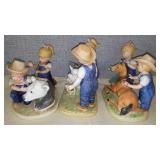 Denim Days Collectibles By HOMCO Home Interiors (3) 1510,8813,8878. Loc: CS1