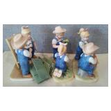 Denim Days Collectibles By HOMCO Home Interiors (3) 1514,15001-06,15356-03. Loc: CS1