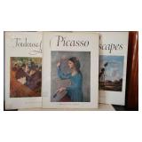 Vintage Abrams Print Art Books (4) Picasso, Toulouse Lautrec, Utrillo, Great Landscapes. Each Book contains 16 Full Color 10 x 15 prints