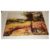 Vintage Abrams Print Art Books (4) Rembrandt, Bruegel, Velazquez, Cezanne. Each Book contains 16 Full Color 10 x 15 prints