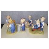 Denim Days Collectibles By HOMCO Home Interiors (4) 88351, 1501, 15355-02. Loc: CS2