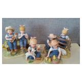 Denim Days Collectibles By HOMCO Home Interiors (4) 1500, 1529, 8807. Loc: CS2