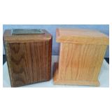 Vintage Banks Created From US Postal Boxes (2) One has Key, other has combination, Excellent working condition.  6 x 6.5 in. and 5 x 6.5 in.