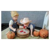 Denim Days Collectibles By HOMCO Home Interiors (4) 1524, 1516, 1527. Loc: CS3