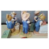 Denim Days Collectibles By HOMCO Home Interiors (3) 1520, 15000-05, 14040. Loc: CS3