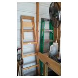6 ft. Keller Fiberglass and Wood Ladders (2).