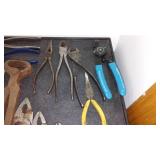 Screwdrivers, Pliers and Gloves.