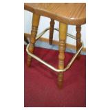 Wood Swivel Bar Chairs (2)