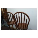 Wood Swivel Bar Chairs (2)