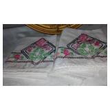 WWI Soldier, Framed With Convex Glass, Embroidered Towels And More.