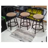 Metal Swivel Bar Stools (3).