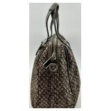 Coach Metallic Snake Print Satchel Handbag with Shoulder Strap