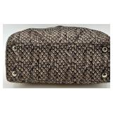 Coach Metallic Snake Print Satchel Handbag with Shoulder Strap