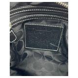 Coach Black Leather Crossbody Shoulder Bag with Silver Hardware