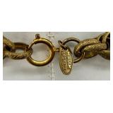 Miriam Haskell Vintage Textured Gold-Tone Rope Chain Necklace