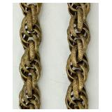 Miriam Haskell Vintage Textured Gold-Tone Rope Chain Necklace