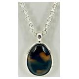 Set of 5 Fashion Necklaces with Pendants and Blue Accents