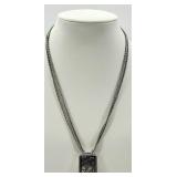 Set of 5 Fashion Necklaces with Pendants and Blue Accents