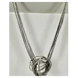 Set of 5 Fashion Necklaces with Pendants and Blue Accents