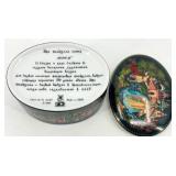Russian Hand-Painted Porcelain Trinket Box with Fairy Tale Scene