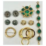 Vintage Jewelry Lot with Accessocraft Bracelet and Clip-On Earrings
