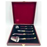 Tuscan Designs Deluxe Cheese Knife Set in Decorative Wood Box