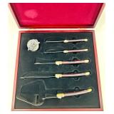 Tuscan Designs Deluxe Cheese Knife Set in Decorative Wood Box