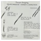 Tuscan Designs Deluxe Cheese Knife Set in Decorative Wood Box